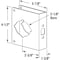 Prime-Line Stainless Steel Lock and Door Reinforcement Plate for 1-3/8 In. Thick Doors, Stainless Steel Finish U 9589 - alternate 2